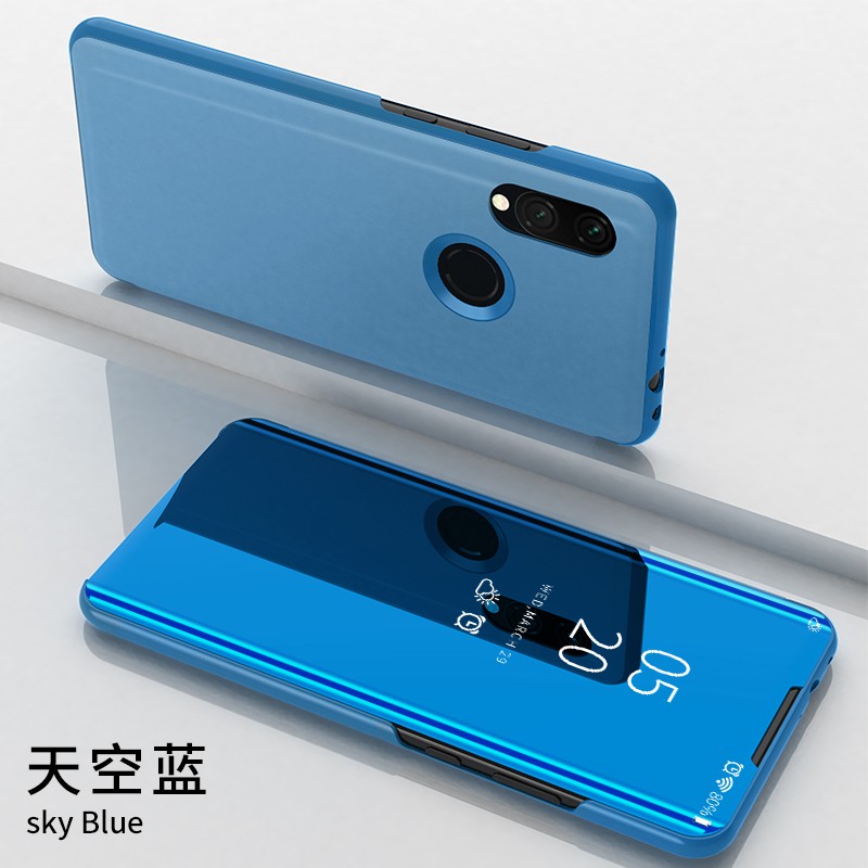 Ốp điện thoại PU nắp lật tráng gương cho Xiaomi Redmi note 5 6Pro/mi A2lite note 6 S2 7 8