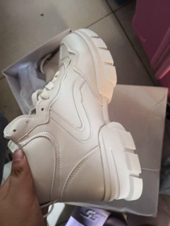 Giày Sneaker Trắng Nữ Mới Đế 4.5cm ( ảnh thật cuối )