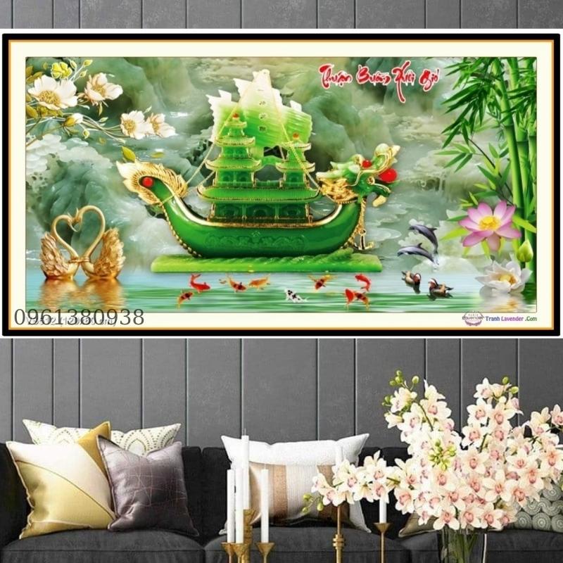 Tranh đính đá thuận buồm xuôi gió 1m20 x 60cm