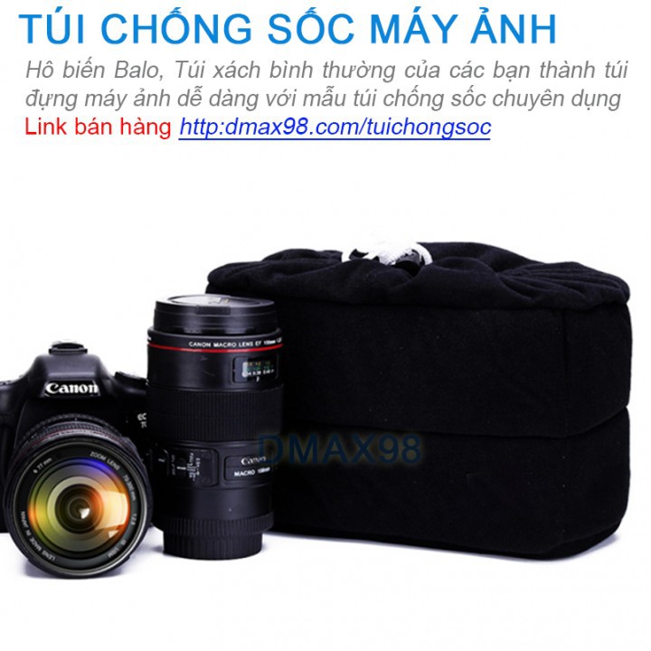 [Mã ELFLASH5 giảm 20K đơn 50K] Túi chống sốc máy ảnh đựng trong balo