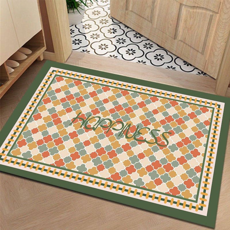 Thảm Lót Sàn Dày Thấm Hút Nước Nhanh Khô Chống Trượt Phong Cách Bắc Âu