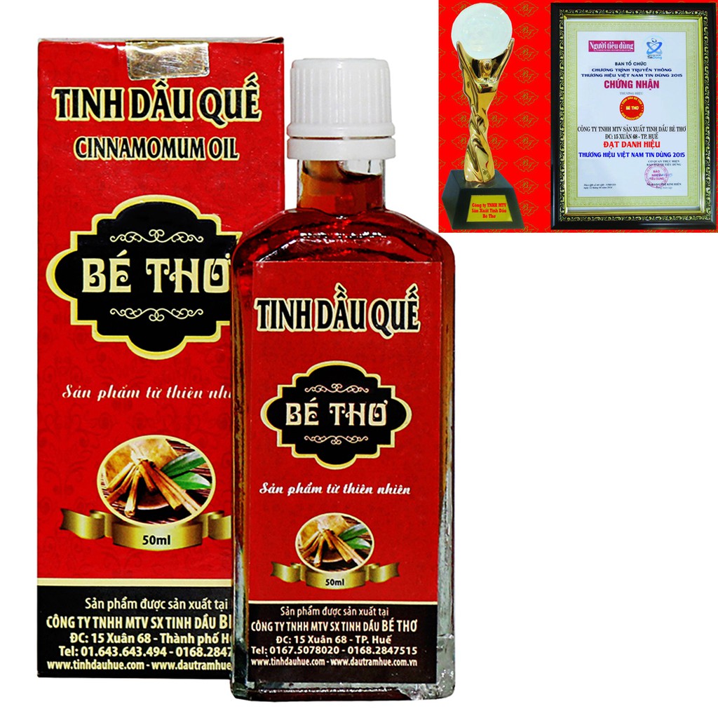 Tinh dầu quế nguyên chất Bé Thơ loại 50ml