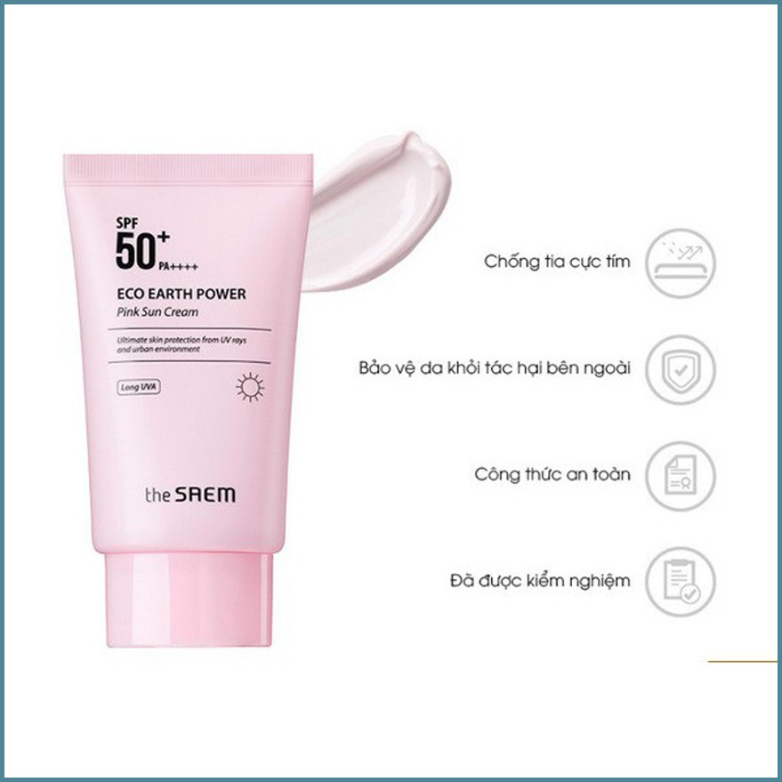 Kem Chống Nắng The SAEM Eco Earth Power Sun Cream SPF50+ PA+++