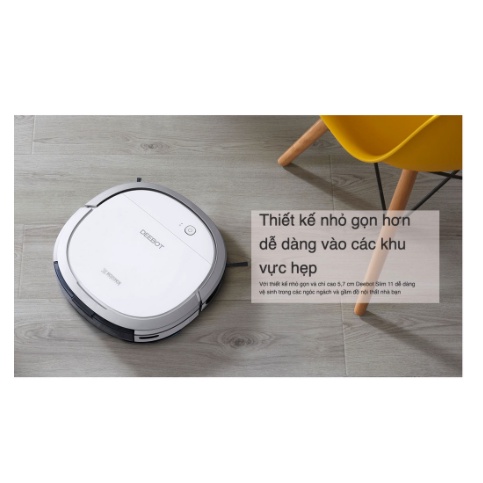 Robot hút bụi thông minh ECOVACS Deebot dk45  Robot hút bụi lau nhà siêu mỏng
