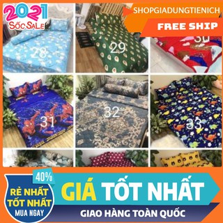 Xả kho ga chun 1m6 kèm 2 vỏ gối nằm cotton poly pl004