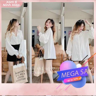 Áo Sơ Mi Trắng Basic Dáng Rộng Áo Sơ Mi Nữ Đẹp