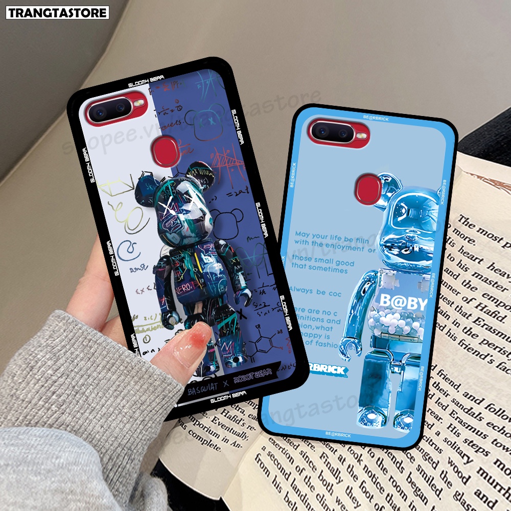 Ốp Oppo A5s / A7 / F9 / A12 in hình gấu Bearbrick,Mountain,xanh,đen,đỏ giá rẻ