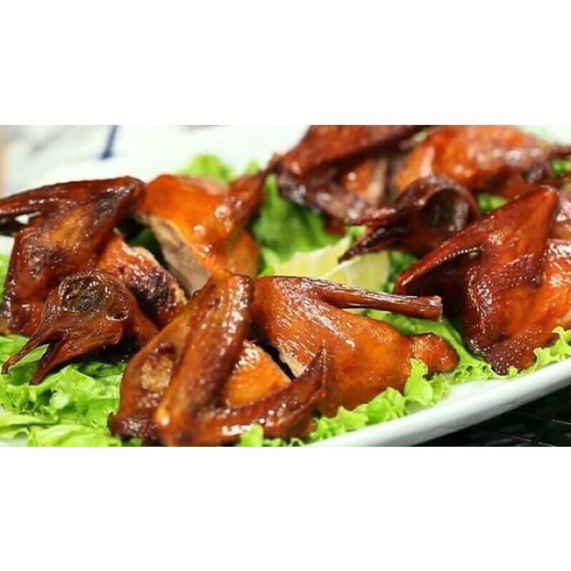 chim cút tẩm ướp lá móc mật ♥️GIÁ SỈ♥️khay 10 con to 900gr thơm ngon