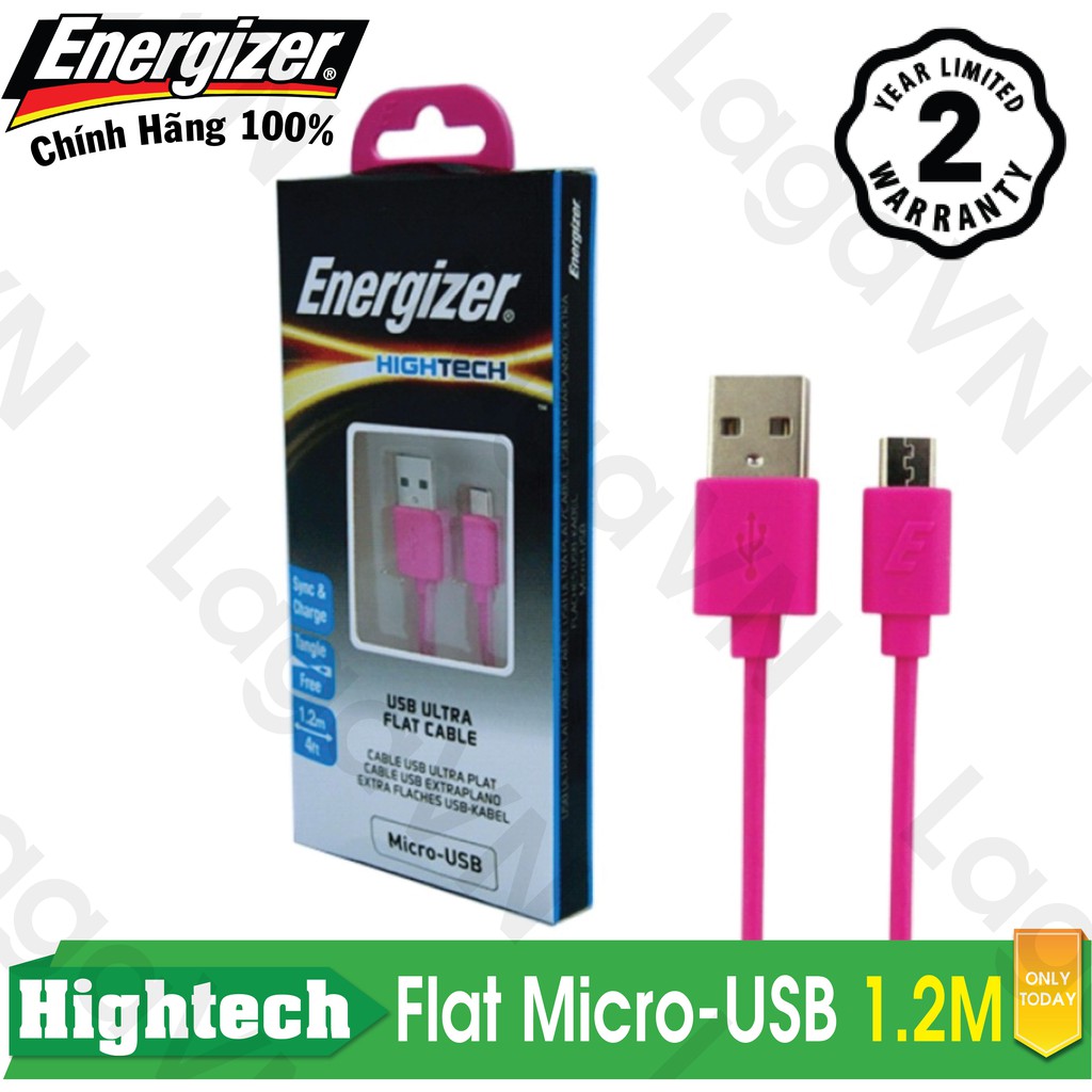Cáp MicroUSB Energizer Flat C21UBMCG