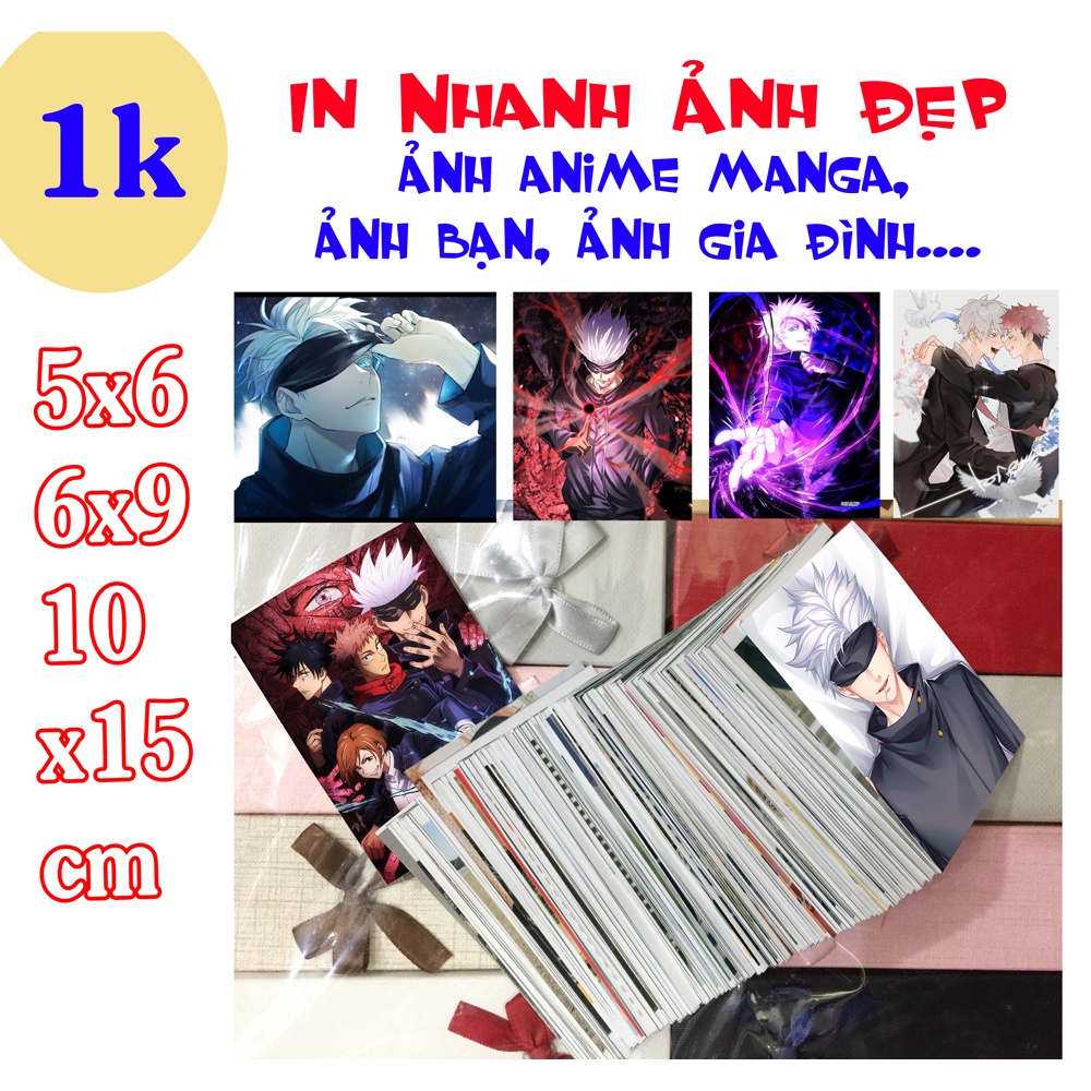 in ảnh theo yêu cầu sticker anime manga satoru gojo Fushiguro Megumi Kugisaki Nobara Zen'in Maki Jujutsu Kaisen