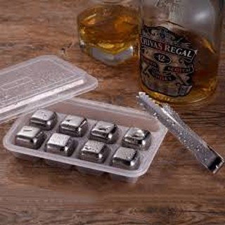 Đá lạnh inox không tan Cooling cubes 8 viên