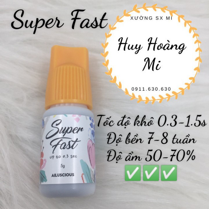 Keo Nôi Mi Siêu Bền Super Fast (Date luôn mới) - Keo Hàn Quốc Chính Hãng - Dụng Cụ Nối Mi - Huy Hoàng Mi