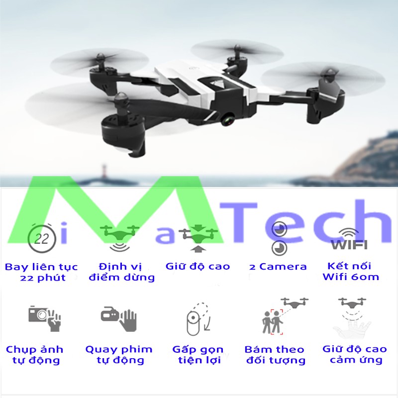 Flycam 4K Drone Camera kép SG901 và SG900 bay 22 phút Máy bay điều khiển từ xa gấp gọn tặng túi đựng chuyên dụng | BigBuy360 - bigbuy360.vn