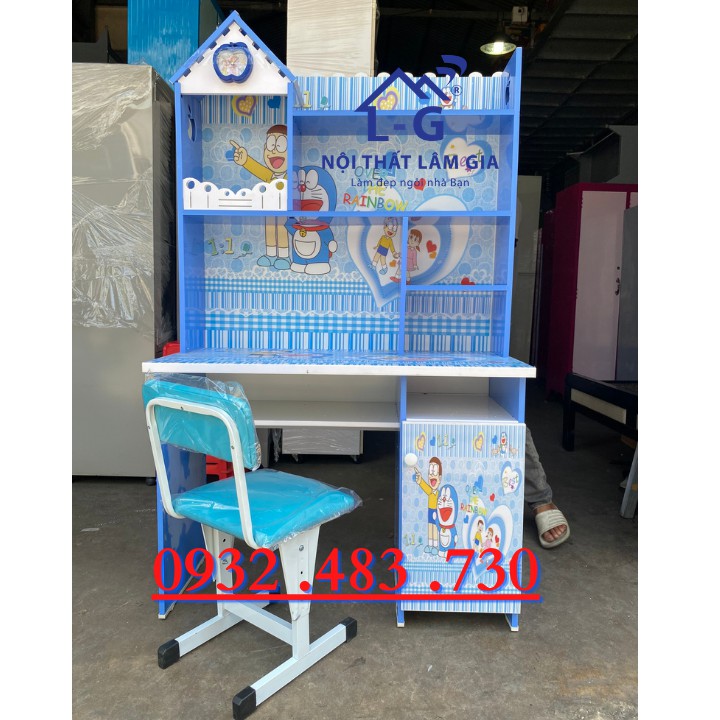 Bộ bàn ghế học sinh nhựa Đài Loan Doreamon cho bé cao cấp rộng 1mx1m73 | BigBuy360 - bigbuy360.vn