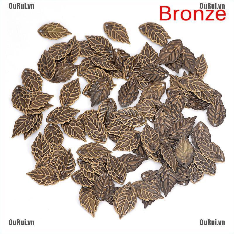 Bộ 50 Chiếc Lá Bằng Kim Loại Chất Lượng Cao