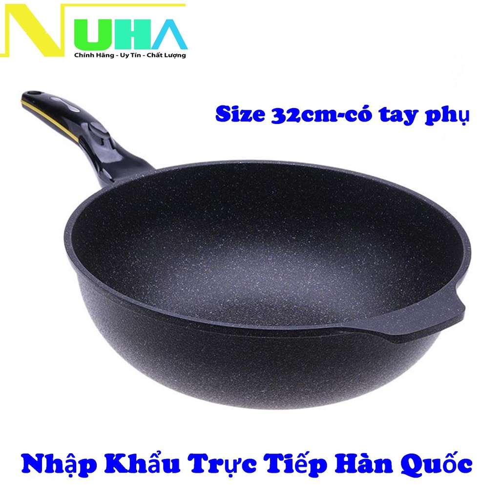 Chảo chống dính vân đá hàn quốc Cook Way SSWM4-32 size 32cm,sâu lòng, nhập khẩu nguyên chiếc (ảnh thật)