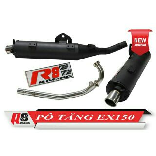Pô tăng kiểu zin R8 ex150
