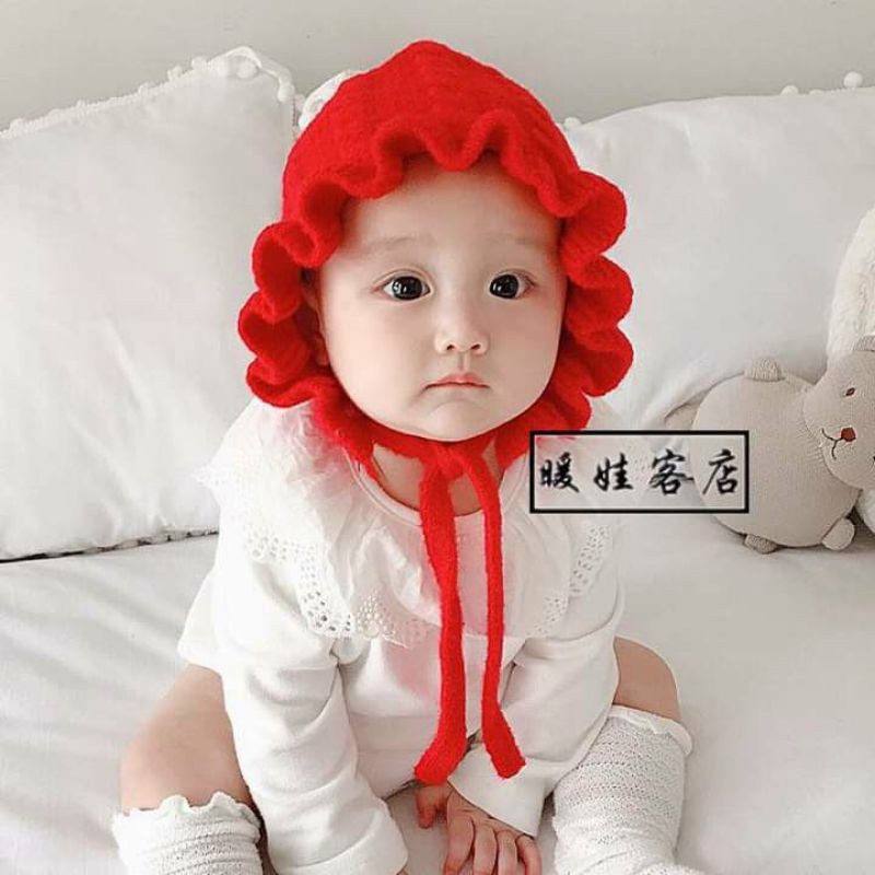 sp185 Mũ len tai bèo kiểu dáng xiêu xinh