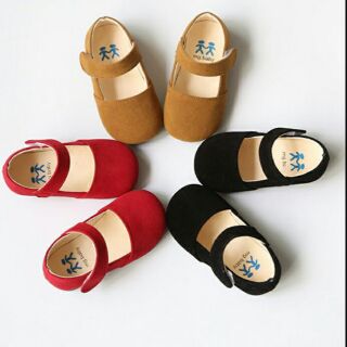 Giày búp bê da lộn trơn sz21-25