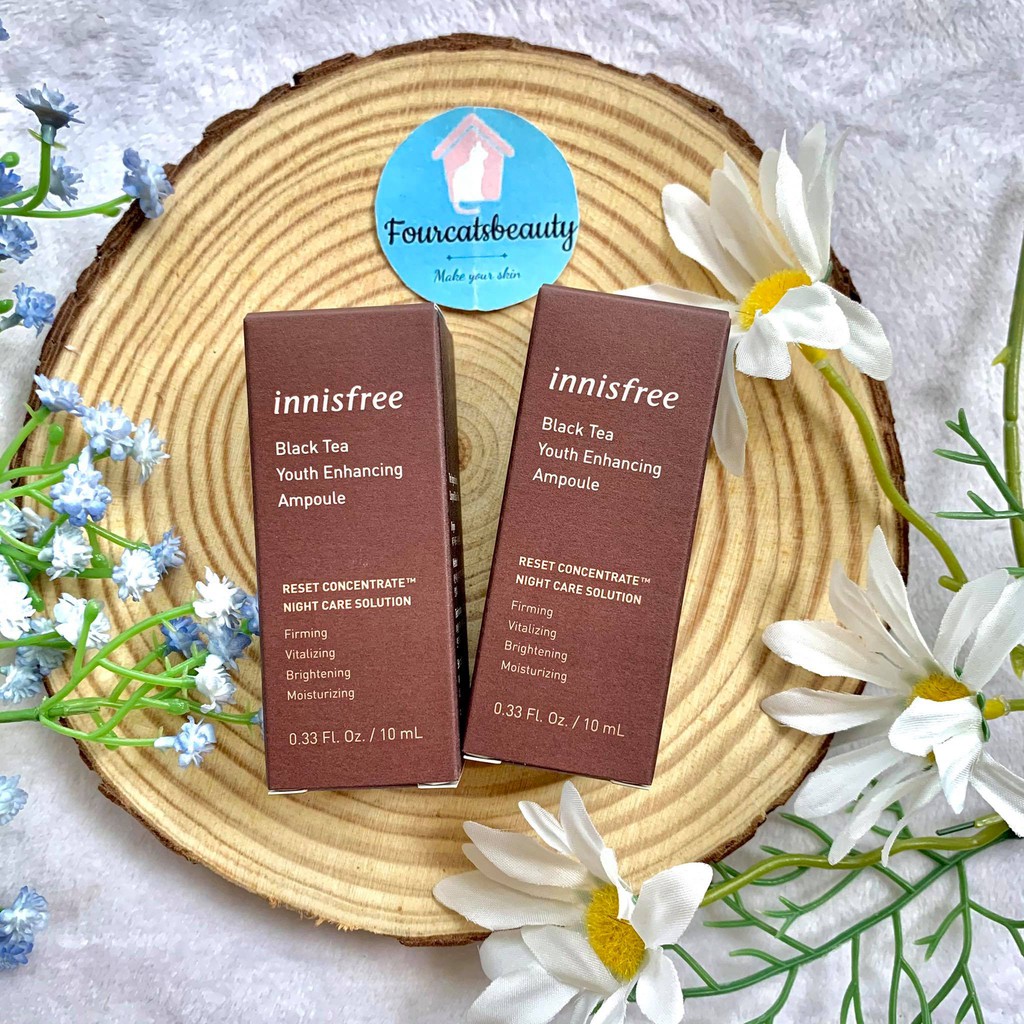 Tinh Chất Dưỡng Ẩm Chống Lão Hóa, Dưỡng Sáng, Phục Hồi Da Innisfree Black Tea Youth Enhancing Ampoule 10mL