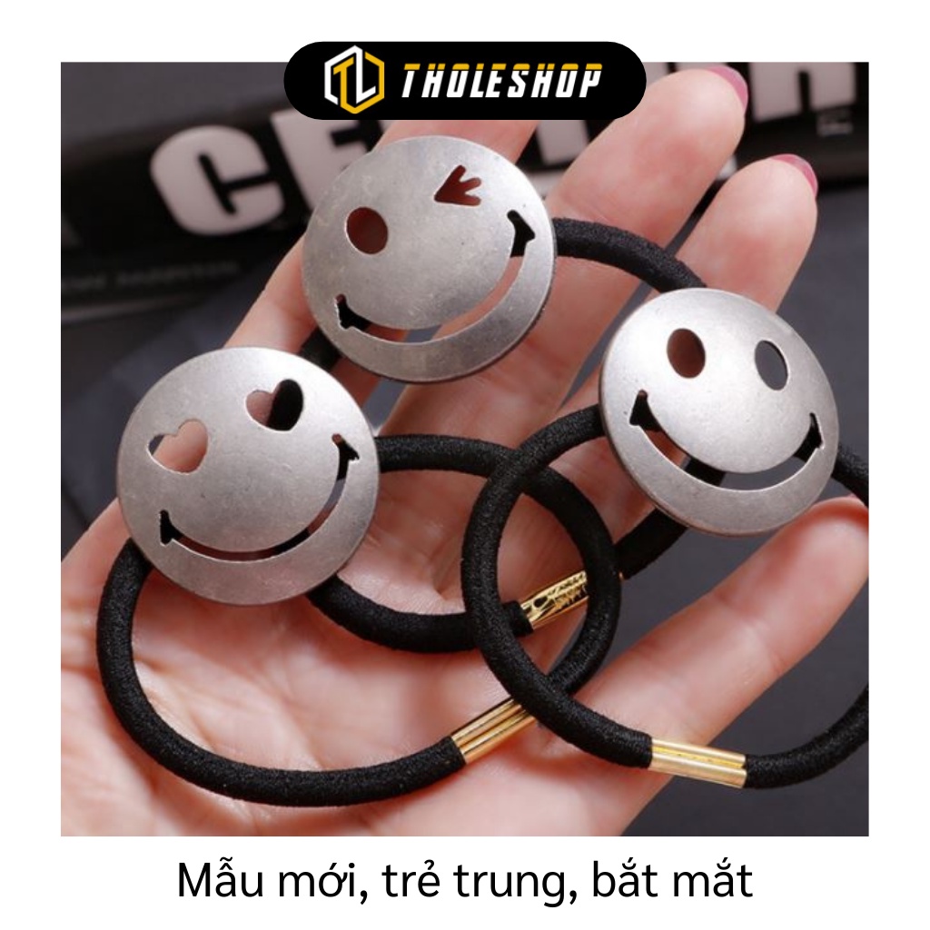 Dây Cột Tóc - Thun Buộc Tóc Hình Mặt Cười Ngộ Nghĩnh, Đơn Giản 5992
