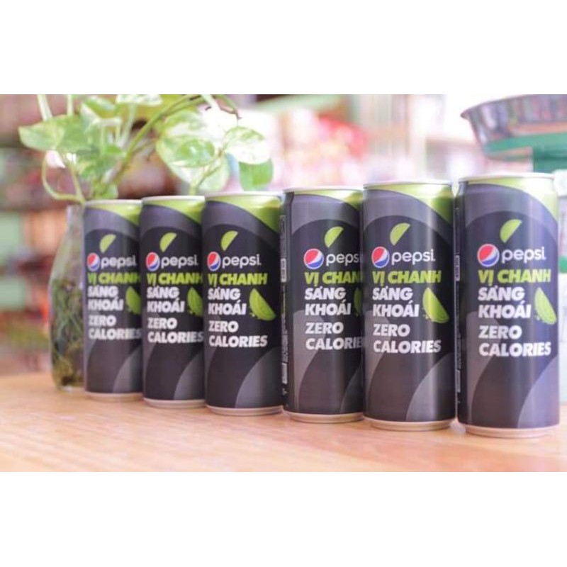 (Thùng 24 Lon) Nước Ngọt PEPSI VỊ CHANH KHÔNG CALO 320ml (Hàng Sẵn) | BigBuy360 - bigbuy360.vn