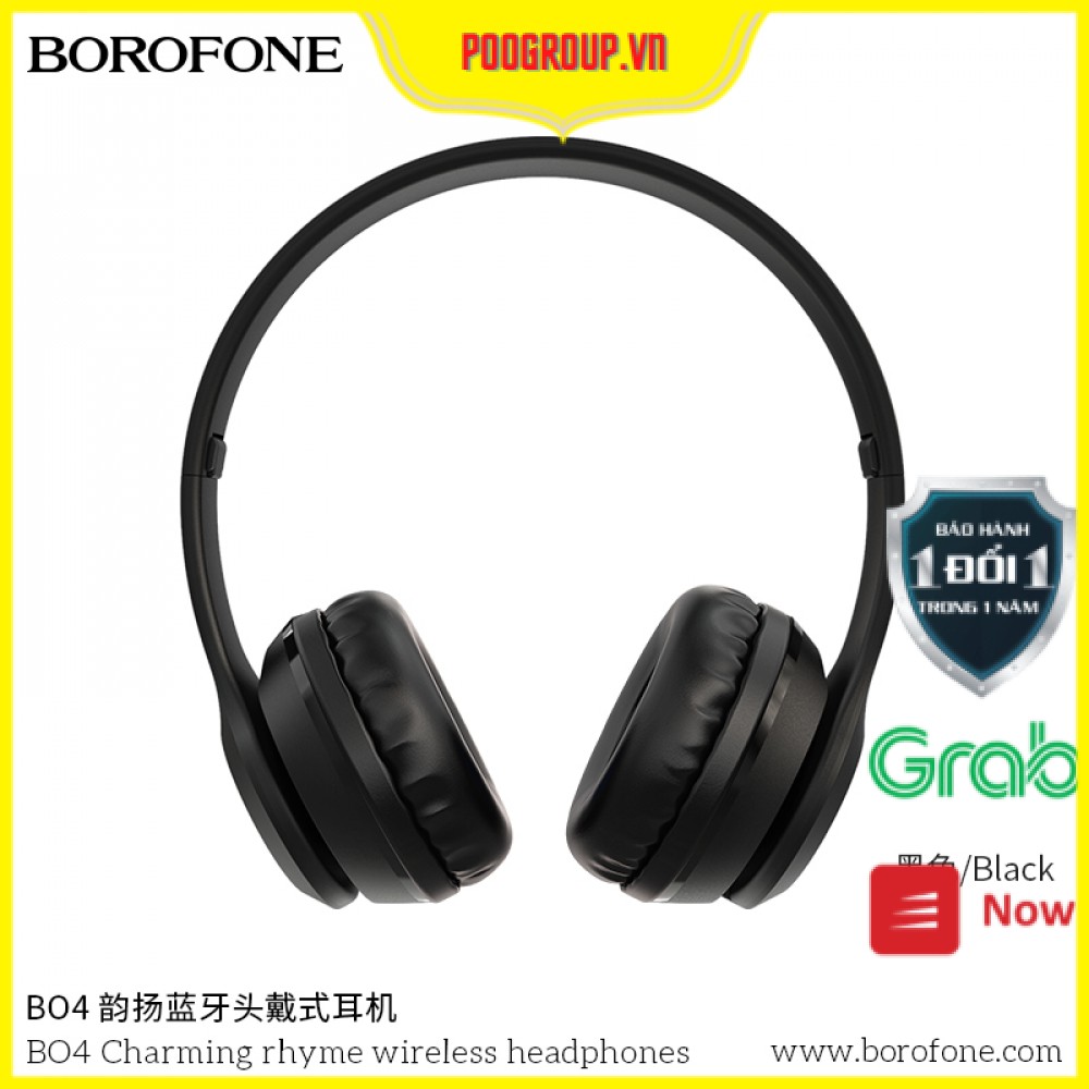 Tai nghe bluetooth chụp tai Borofone B04 V5.0 Kiểu Dáng Thể Thao Chính Hàng Giá Siêu Ngon Bảo Hành 12 tháng