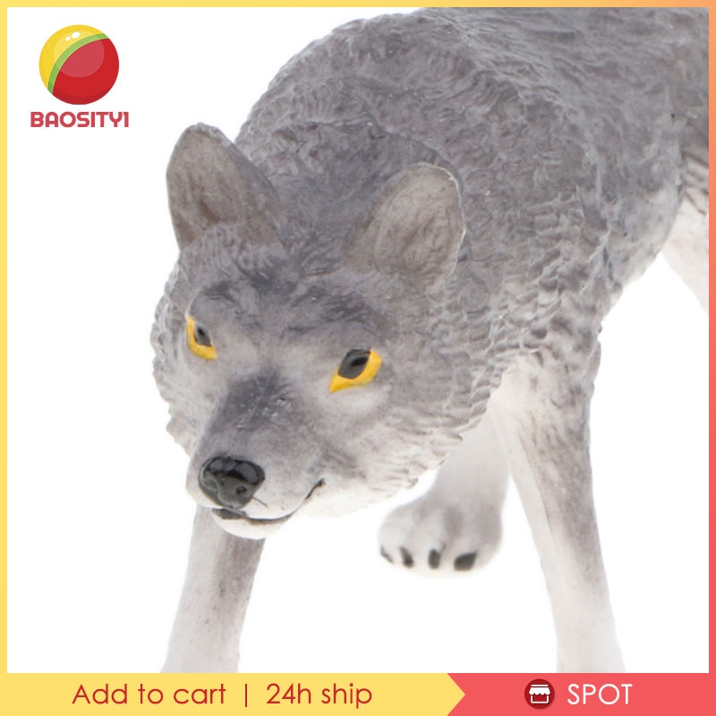 [Baosity1] Mô Hình Sói Xám Đứng 3 Inch Đồ Chơi Giáo Dục Tự Nhiên Cho Trẻ Em