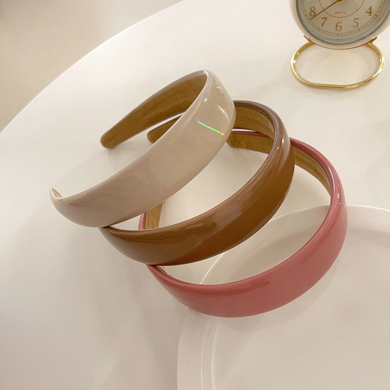 Băng Đô Da Bản Rộng Phong Cách Nhật Hàn Đơn Giản 2021