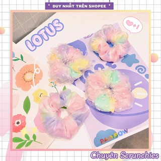 Dây cột Tóc Vải nhiều màu Scrunchies LOTUS