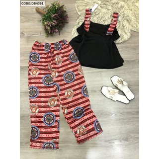Đồ bộ nữ lụa satin áo 2 dây quần dài