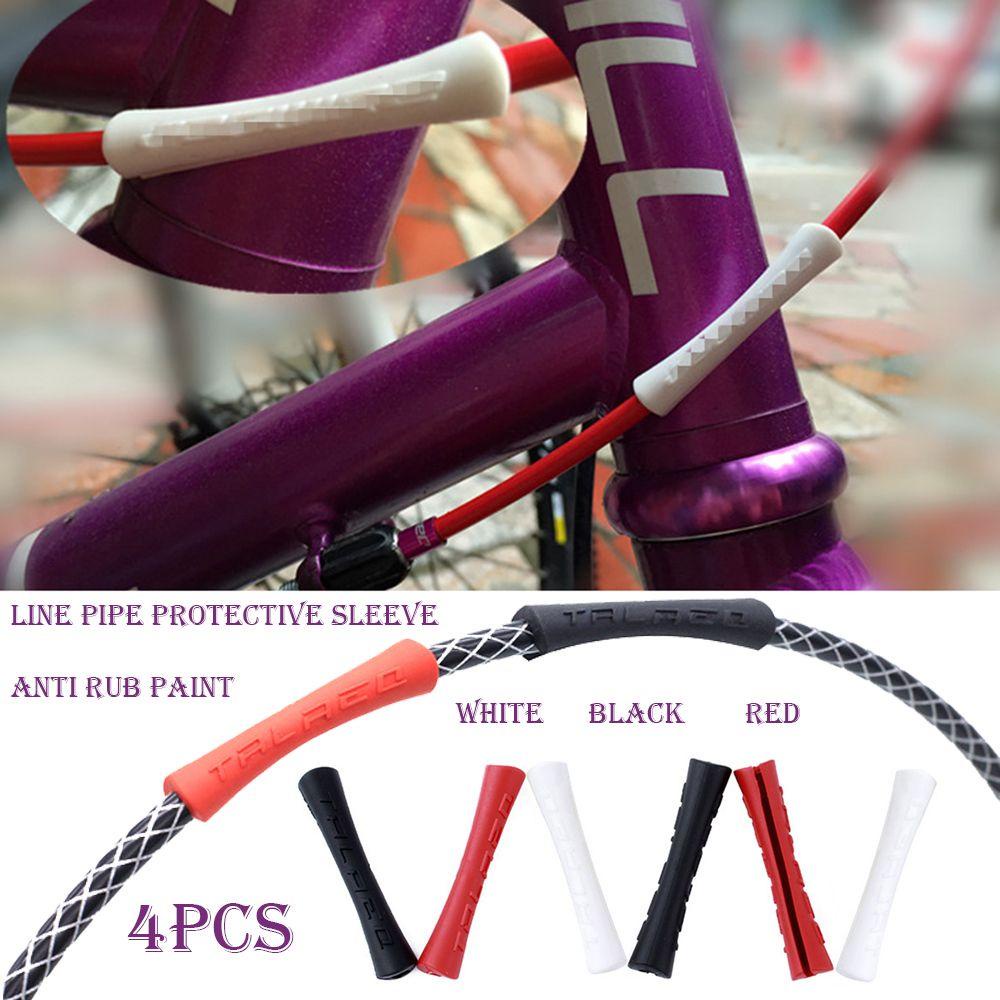 Set 4 Phụ Kiện Bảo Vệ Dây Phanh Xe Đạp Leo Núi Bằng Cao Su Siêu Nhẹ Mới