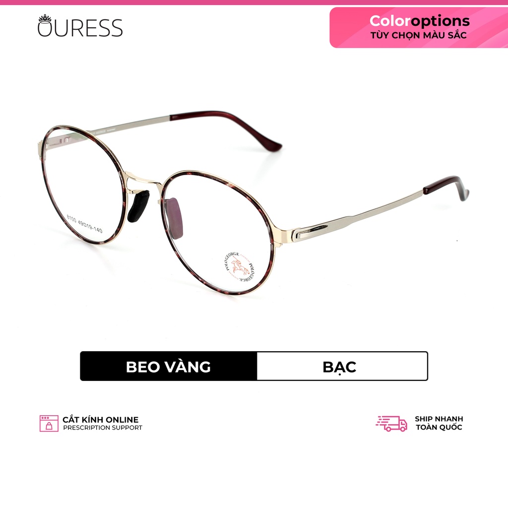 Gọng kính hợp kim siêu nhẹ hợp thời trang nam nữ trendy Ouress 8100