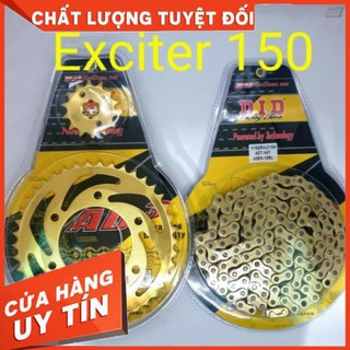 Nhông sên dĩa vàng 9ly did vỹ dành cho xe exciter 135, exciter 150