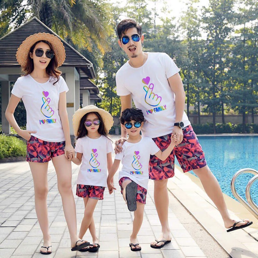 [ FASHSALE GIA ĐÌNH LÀ ĐIỀU TUYỆT VỜI NHẤT]Áo thun Gia Đình Phản Quang Thả Tim Family GD05-Chất thun cotton 4 chiều co g