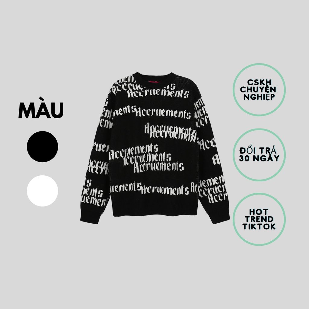 Áo Len ACCRUMENT Form Unisex Phù Hợp Nam &amp; Nữ
