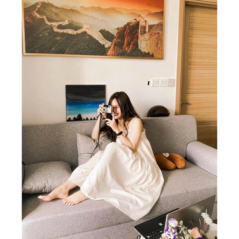 Đầm 2 dây kem babydol 10272