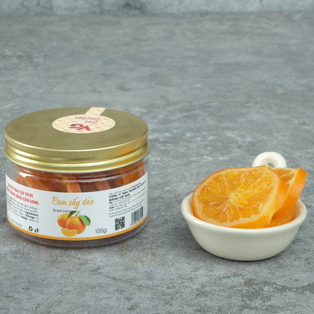 Cam sấy dẻo VIETGOURMET, trái cây sấy dẻo nguyên vị không hạt, hoa quả sấy dẻo ăn vặt healthy ăn kiêng thơm ngon | BigBuy360 - bigbuy360.vn