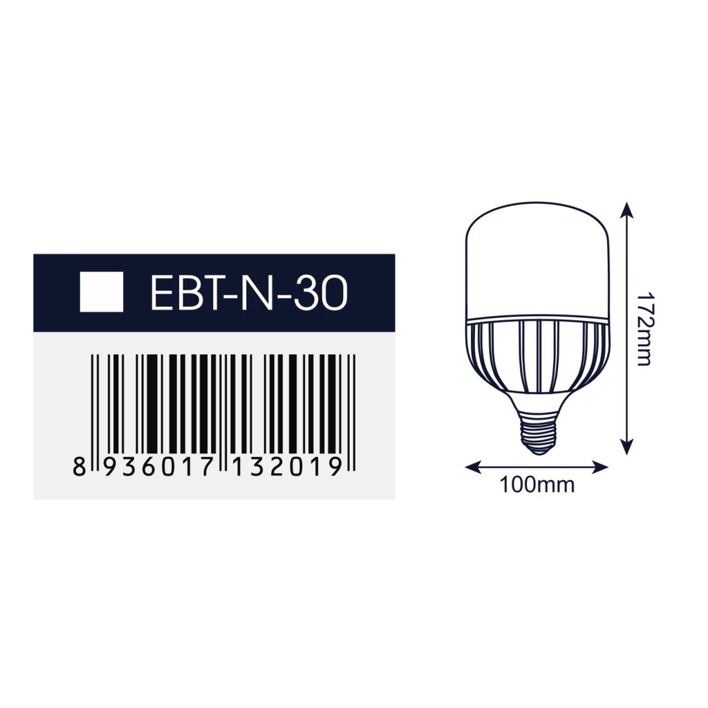 Bóng Đèn Led Trụ Nhựa ELink Công Suất 30W Thiết Kế Thẩm Mỹ Kết Hợp Ánh Sáng Trắng Sang Trọng, Hàng Chính Hãng