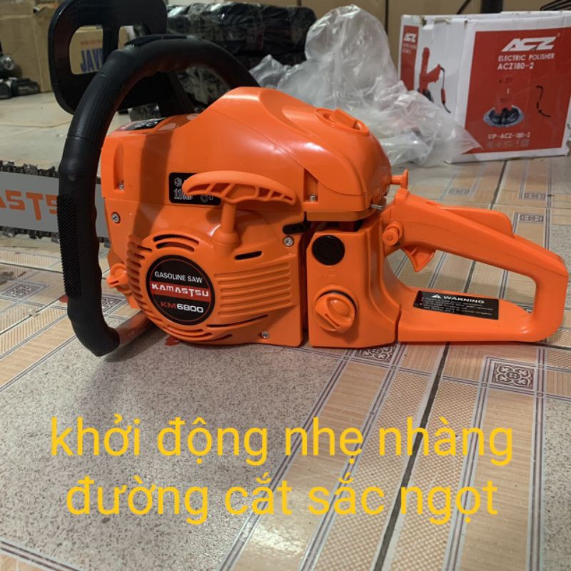 Máy cưa xích chạy xăng Kamastsu 68CC Nhật Bản công suất cao, hệ thống chống giật