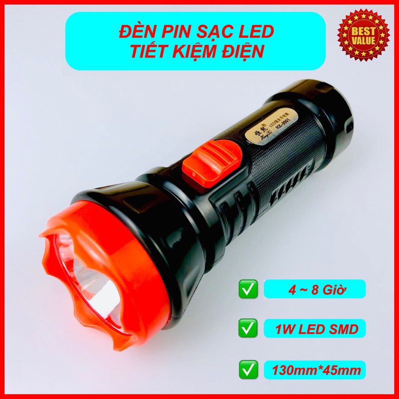 Đèn pin cầm tay sáng lâu - Đèn pin cầm tay xạc led - đèn pin - ĐÈN PIN XẠC