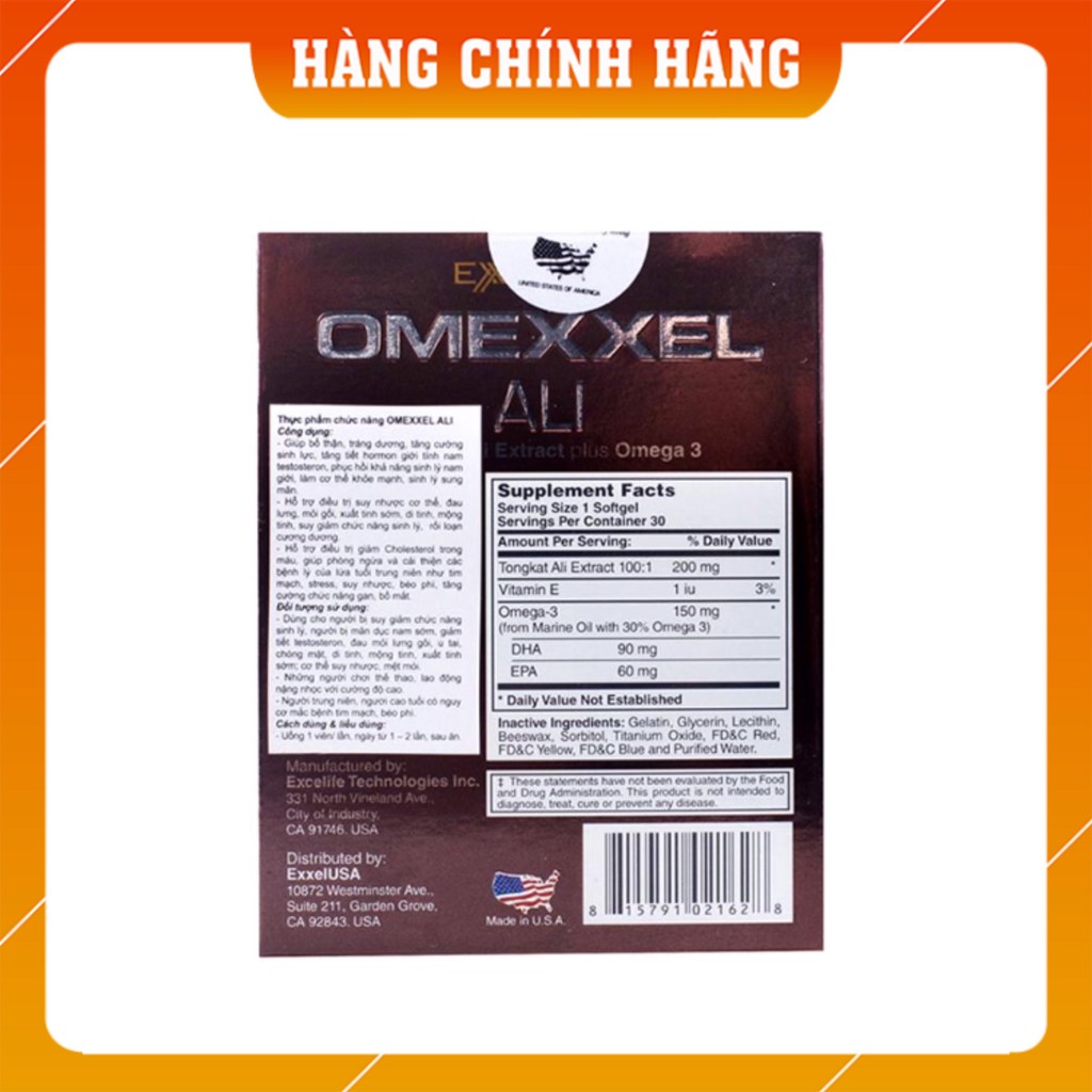 📢📢[FreeShip]OMEXXEL ALI-Hỗ trợ và phục hồi sinh lí nam