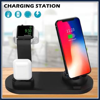 Charging Dock 3 in 1 untuk Apple Watch Series / airpods / iPhone LAB
