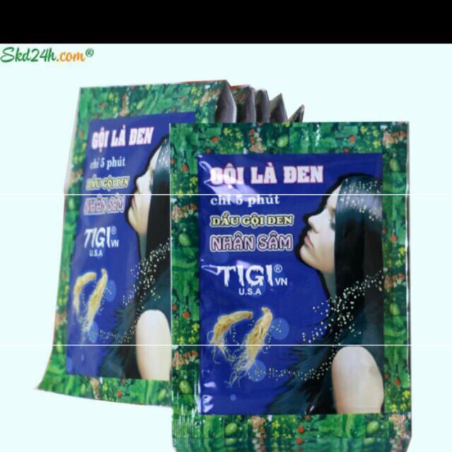 NHUỘM ĐEN TÓC NHÂN SÂM TIGI ( 10 gói)