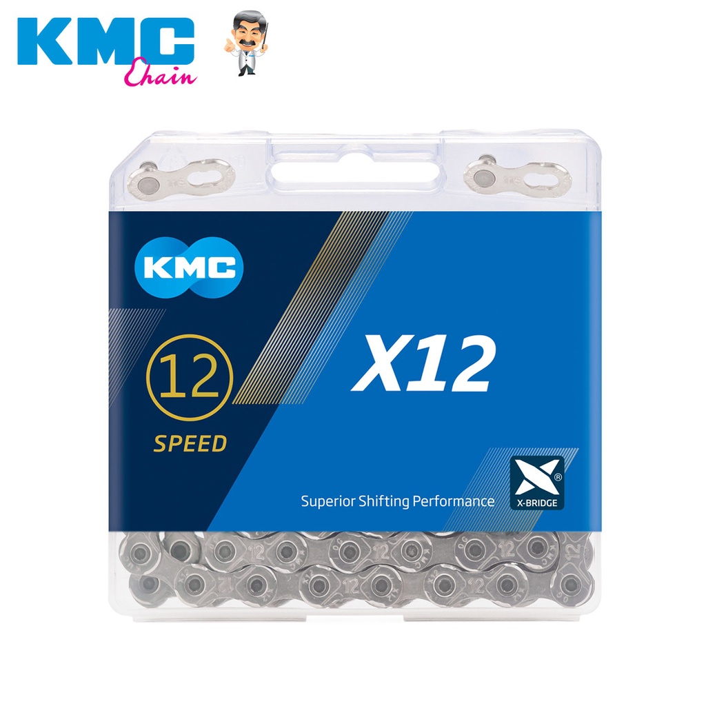 Bộ Dây Xích Xe Đạp Leo Núi KMC X12 12 126L 12 12V Kèm Hộp Đựng