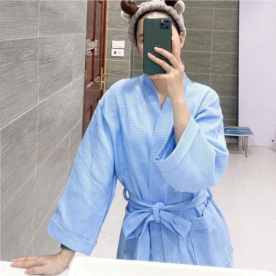 Áo Choàng Tắm, Áo Choàng Ngủ Hàng Cao Cấp 100% Cotton Dùng Trong Khách Sạn, Nhà Nghỉ, Spa, Đi Biển, Đi Ngủ