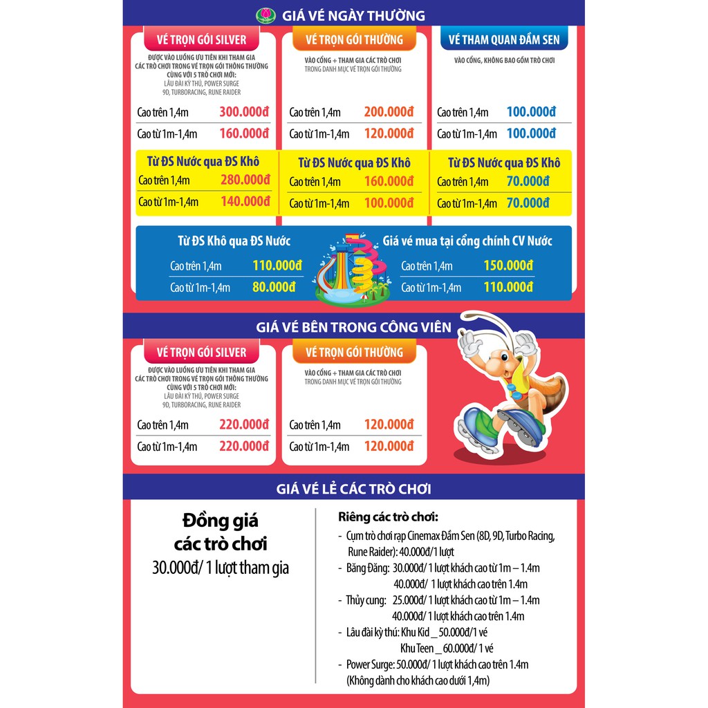 Freeship  Voucher giảm 50% toàn bộ Vé vào cổng tại Công Viên Đầm Sen