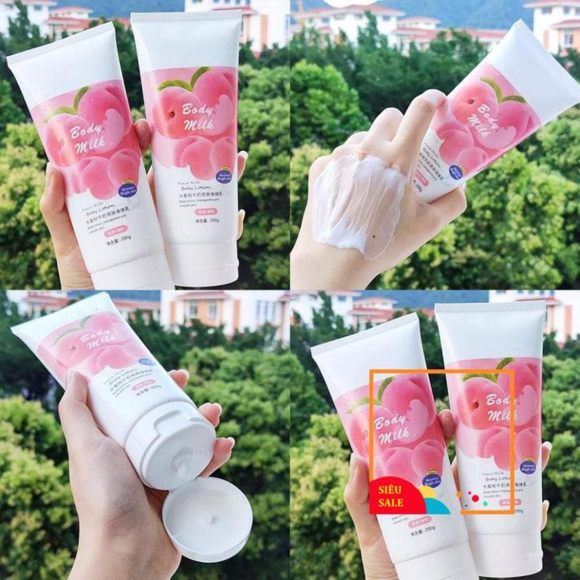 [ Hot Tiktok ]🍑 Kem Sữa Dưỡng Thể Trắng Da, Chống Nắng Toàn Thân Trái Đào Pure Milk Body Lotion Hương Nước Hoa- Y131