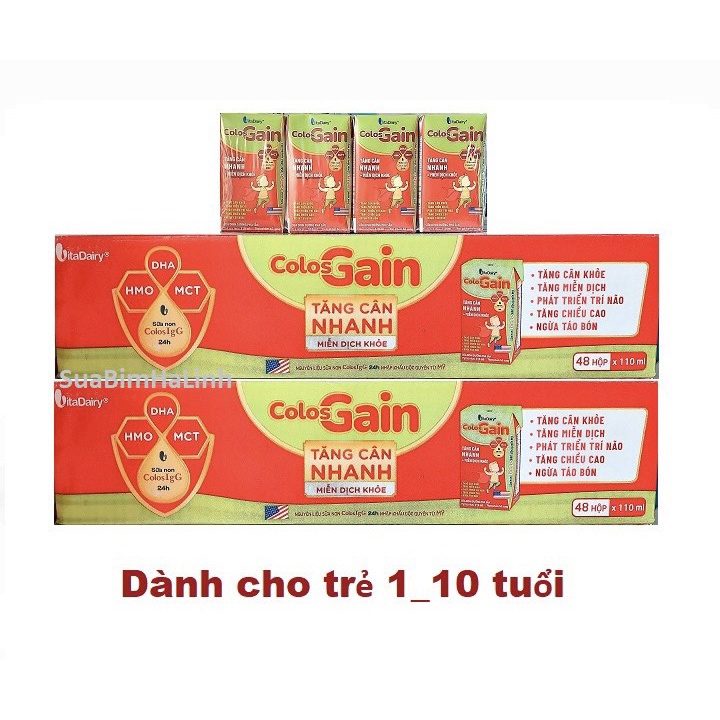 1 Lốc hộp Sữa Colos Gain pha sẵn 110ml