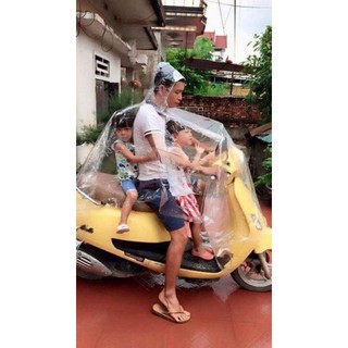  Áo mưa trong suốt 1 đầu 